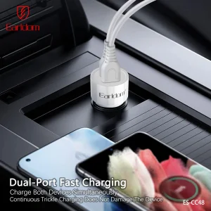 شارژر فندکی ارلدام مدل CC48C 12W به همراه کابل شارژ Type-C