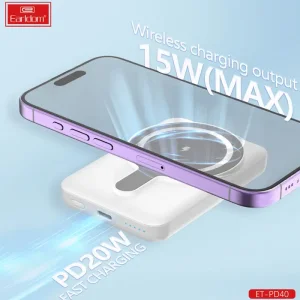پاور بانک 5000 وایرلس ارلدام ET-PD40 توان 20 وات