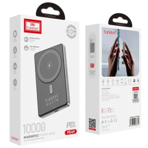 پاور بانک بی سیم فست شارژ ارلدام ET-PD49 PD 20W ظرفیت 10000 میلی آمپر ساعت
