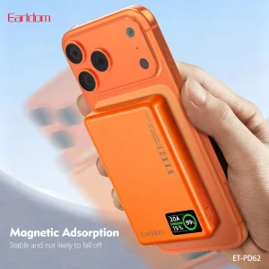 پاور بانک بی سیم فست شارژ ارلدام ET-PD62 PD 20W ظرفیت 10000 میلی آمپر ساعت