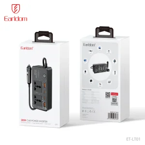 اینورتر فندکی خودرو ارلدام 200 وات مدل ET-LT01