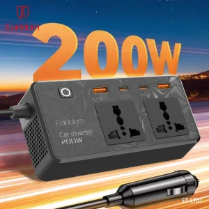 اینورتر فندکی خودرو ارلدام 200 وات مدل ET-LT01