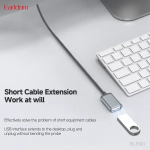 کابل افزایش USB 2.0 جنس کنفی ارلدام (Earldom) مدل EC-EX01 - طول ۳ متر