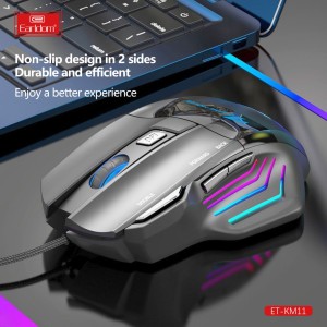 ماوس گیمینگ سیمی ارلدام نورپردازی RGB مدل ET-KM11