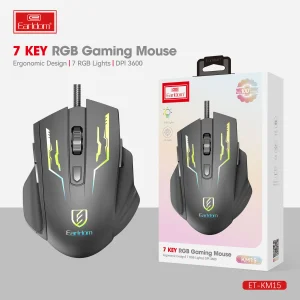ماوس گیمینگ سیمی ارلدام نورپردازی RGB مدل ET-KM15