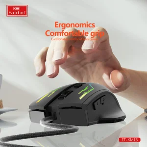 ماوس گیمینگ سیمی ارلدام نورپردازی RGB مدل ET-KM15