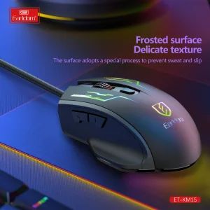 ماوس گیمینگ سیمی ارلدام نورپردازی RGB مدل ET-KM15