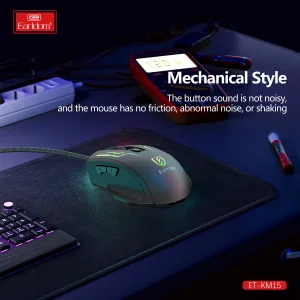 ماوس گیمینگ سیمی ارلدام نورپردازی RGB مدل ET-KM15