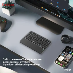 کیبورد بی سیم ارلدام مدل ET-KB7 دارای تاچ پد