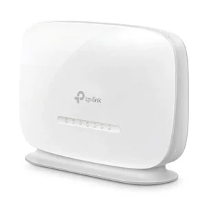 مودم 4G LTE تی‌پی‌لینک مدل TL-MR105 با اسلات سیم کارت نانو، پشتیبانی از 32 کاربر همزمان، رابط LAN و WAN، مناسب استفاده خانگی و اداری، سرعت دانلود تا 150 مگابیت بر ثانیه و منبع تغذیه برق شهری