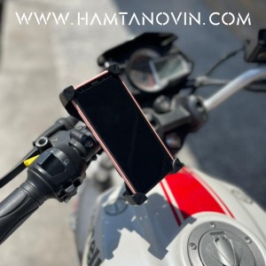 پایه نگهدارنده موبایل مناسب موتور و دوچرخه چهار گوشه مدل Universal Bike Holder