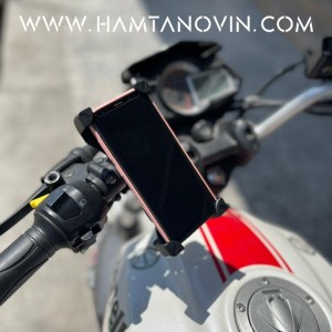 هولدر موبایل مناسب موتور و دوچرخه چهار گوشه مدل Universal Bike Holder