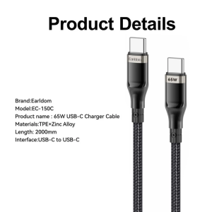 کابل USB-C ارلدام مدل EC-150C 65W طول 2 متر