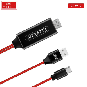 کابل تبدیل UCB-C به HDMI ارلدام مدل ET-W12 طول ۲ متر