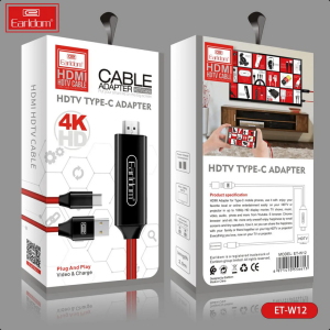 کابل تبدیل UCB-C به HDMI ارلدام مدل ET-W12 طول ۲ متر