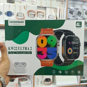 ساعت هوشمند مدل KW22 ULTRA 2 به همراه ایرپاد پرو