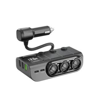 هاب شارژر فندکی سه پورت 120W ارلدام ET-CS4