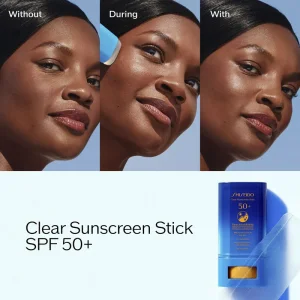 ضد آفتاب استیکی شیسیدو +Shiseido Clear Sunscreen Stick SPF 50