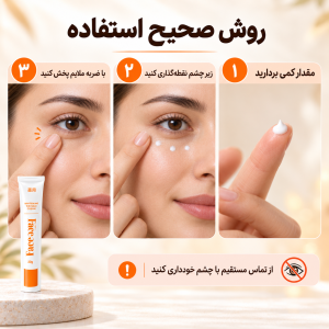 کرم روشن‌کننده و بهبوددهنده چروک دور چشم FACE FACE ژاپن | ۲۰ گرم