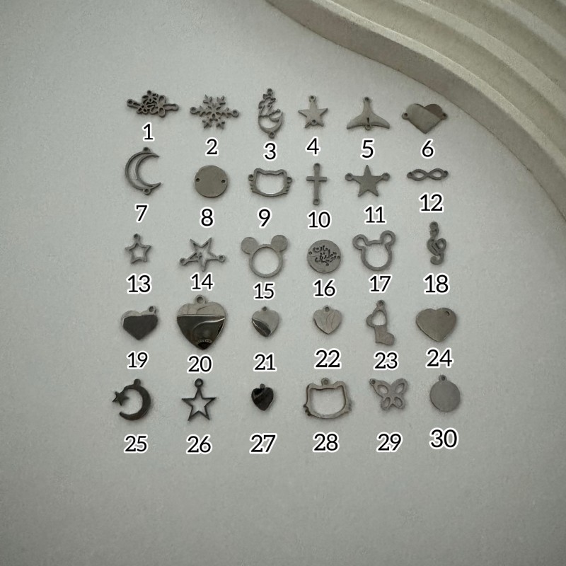 پلاک آویز استیل نقره ای(۱)