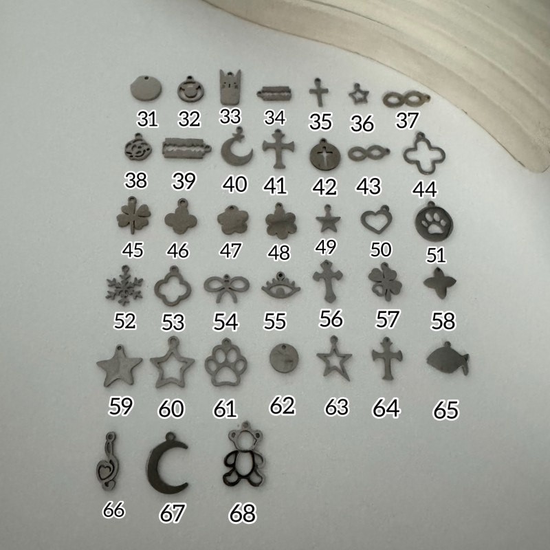 پلاک آویز استیل نقره ای(۲)