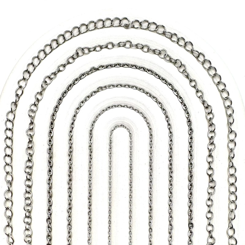 زنجیر استیل طلایی و نقره ای