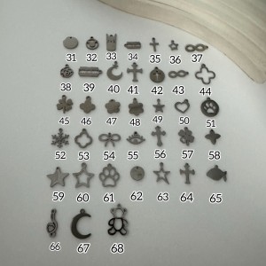 پلاک آویز استیل نقره ای(۲)