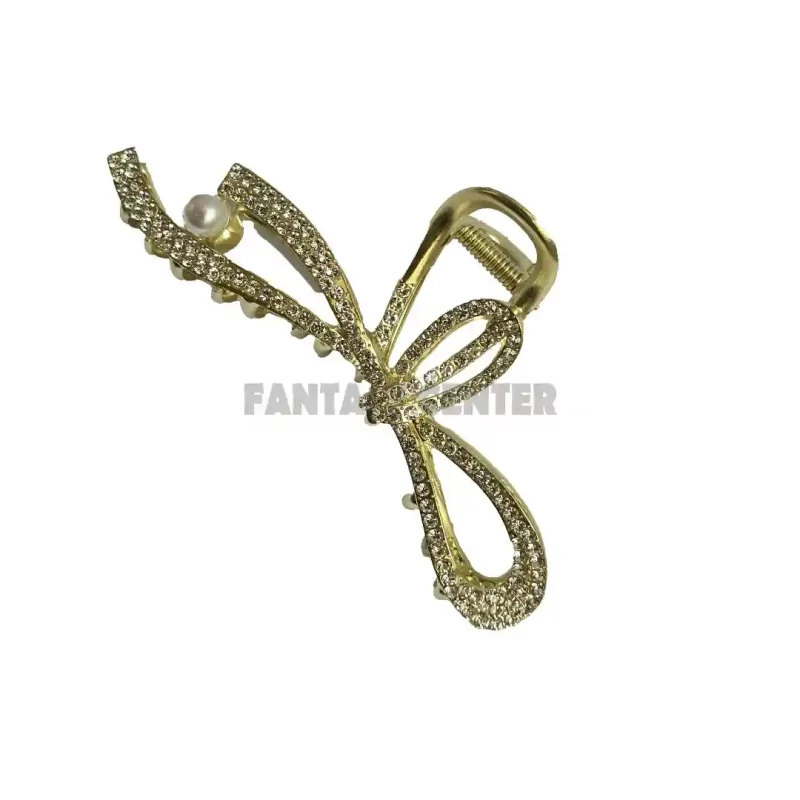 كليپس فلزى نگين دار طرح پاپیون