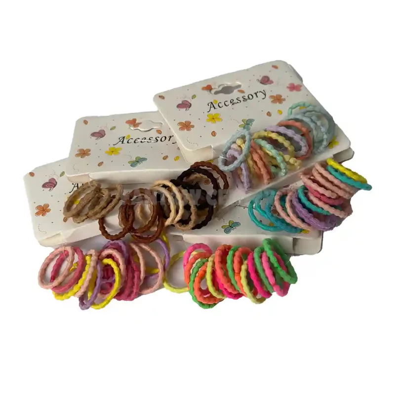 کش  مو قیطونی رنگی (بسته ۱۵ عددی)