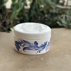 قندان سرامیکی درب دار طرح دم ماهی