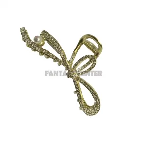 كليپس فلزى نگين دار طرح پاپیون