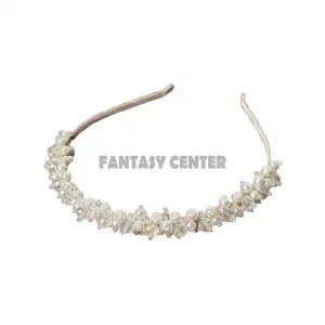 تل سر سفید کریستالی مرواریدی مجلسی