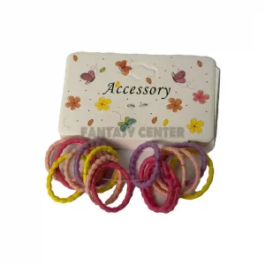 کش  مو قیطونی بنفش (بسته ۱۵ عددی)