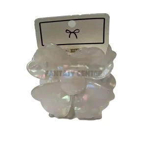 کلیپس بوفینی سفید گل صدفی