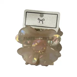 کلیپس بوفینی قهوه ای گل صدفی