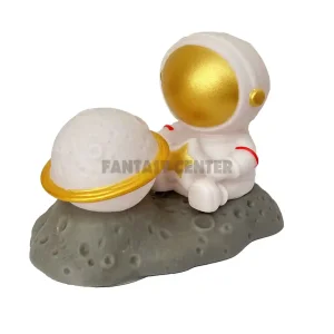 چراغ خواب دکوراتیو طرح ماه و فضانورد نشسته