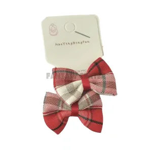  خرید  کش موهای پاپیونی چهارخانه 