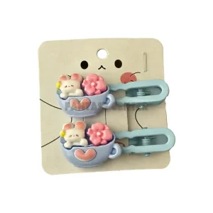 گیره سر انبری فانتزی طرح‌های عروسکی  آبی