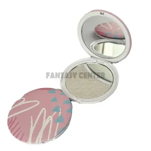 آینه جیبی دو طرفه گرد با طرح‌های فانتزی
