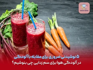 ۵ نوشیدنی ضروری برای مقابله با آلودگی