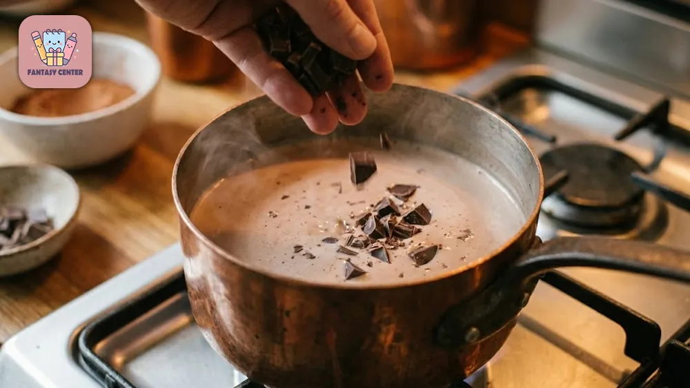 اضافه کردن شکلات و بازی با حرارت