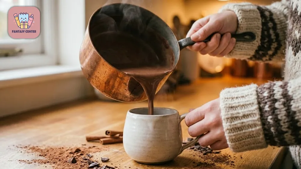 مرحله نهایی پخت هات چاکلت