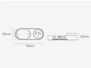 گیرنده بلوتوثی خودرو بیسوس Baseus Solar Car FM Bluetooth Transmitter CDMP000001