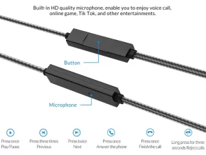 هندزفری سیمی با جک 3.5 اوریکو با طراحی 45 درجه ORICO-SOUNDPLUS-RM1 In-ear Headset