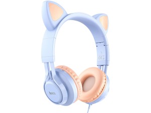 هدفون سیمی کودکان هوکو Hoco Headphones &quot;W36 Cat ear&quot; with mic