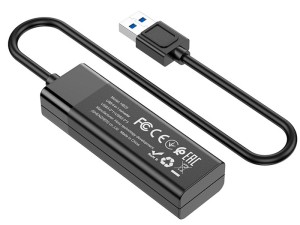 هاب یو اس بی 4 پورت هوکو Hoco USB hub 4-in-1 HB25 USB to USB3.0+USB2.0*3