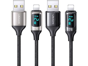 کابل شارژ سریع لایتنینگ 1.2 متری یوسامز USAMS 2.4A Lightning Fast Charging Cable US-SJ543