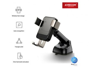 شارژر وایرلس و پایه نگهدارنده مغناطیسی جویروم Joyroom Wireless charging gravity car holder(dashboard) 15W JR-ZS220