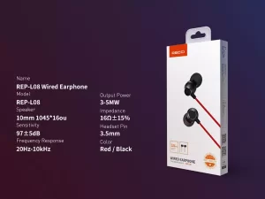 هندزفری سیمی با جک 3.5 میلی‌متری رسی Recci REP-L08 Wired Earphone