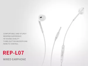 هندزفری سیمی با جک 3.5 میلی‌متری رسی Recci Earphone HD Quality REP REP-L07